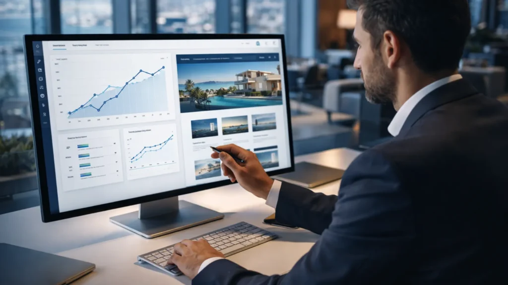 Agence web Tanger - Dirigeant d'entreprise analysant les performances SEO de son site web